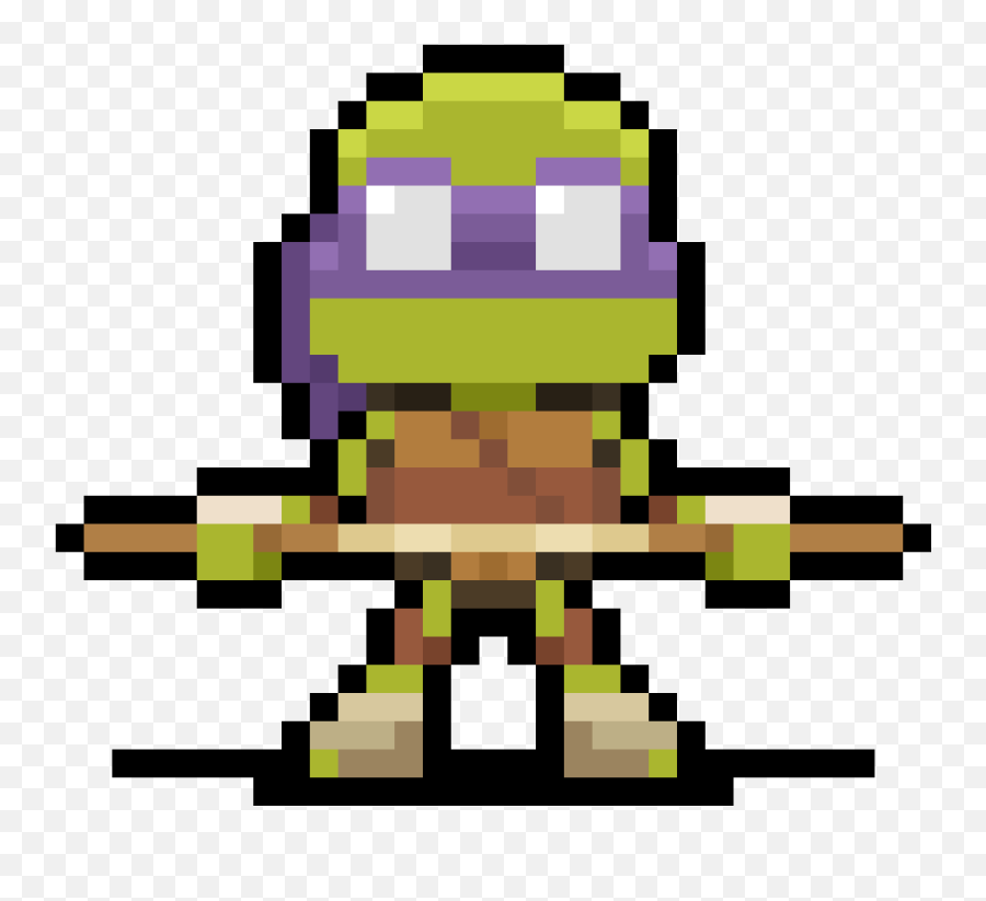 Ninja Turtles Pixel Art Sticker For Ios - Checkers Emoji,Ninja Emoji Gif