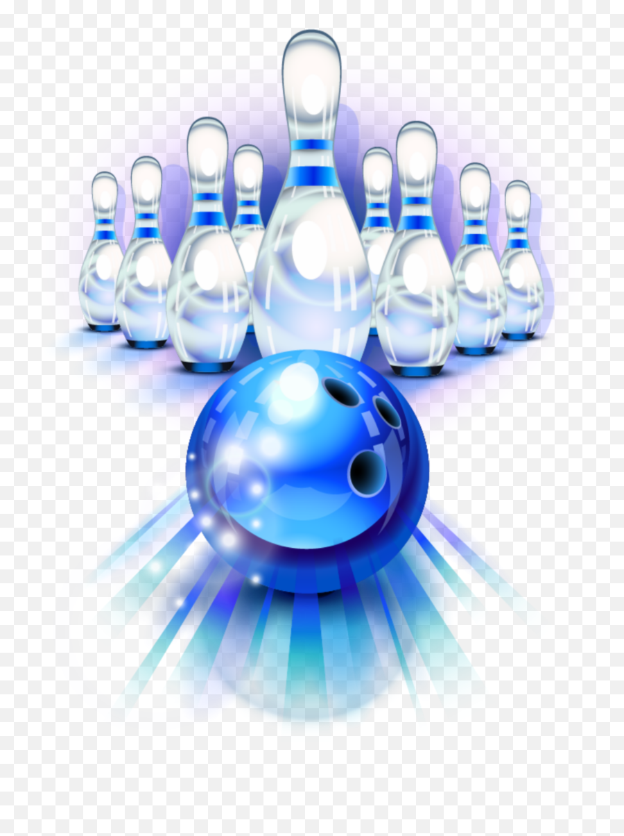 Mq Blue Bowling Pins Sticker - Transparent Bowling Ball And Pins Emoji,Bowling Pin Emoji