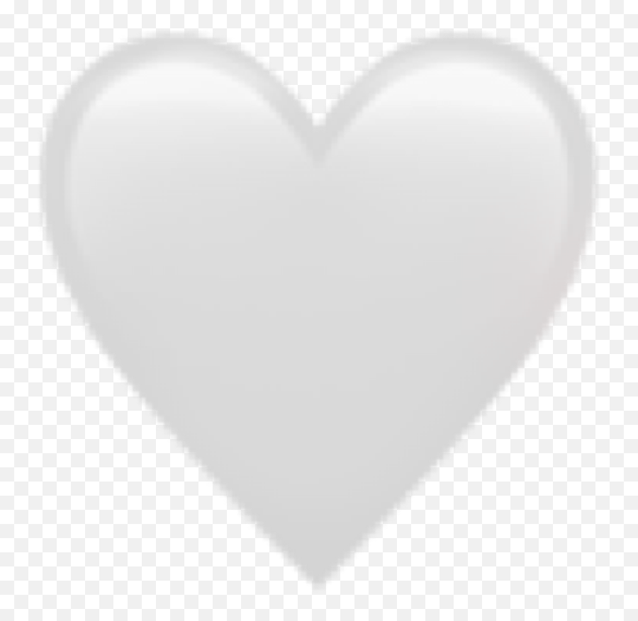 White Heart Emoji Clipart - Corazon Blanco Emoji,Black And White Emojis To Copy