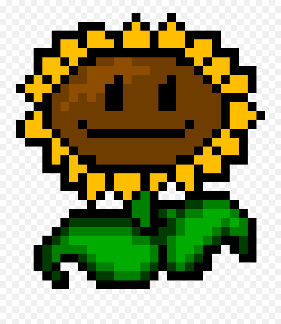 John Nguyen - Sunflower Plants Vs Zombies Pixel Art Emoji,Plants Vs Zombies Emoji