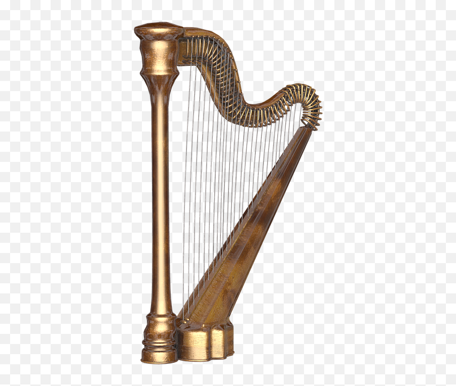 Harp Music Instruments Sticker - Instrument With Low Pitch Emoji,Harp Emoji