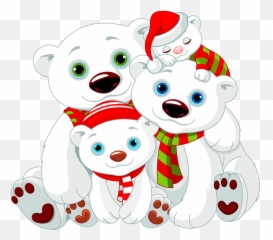 Sneeuwpoppen - Christmas Polar Bear Clipart Emoji,Polar Bear Clip Emoticons