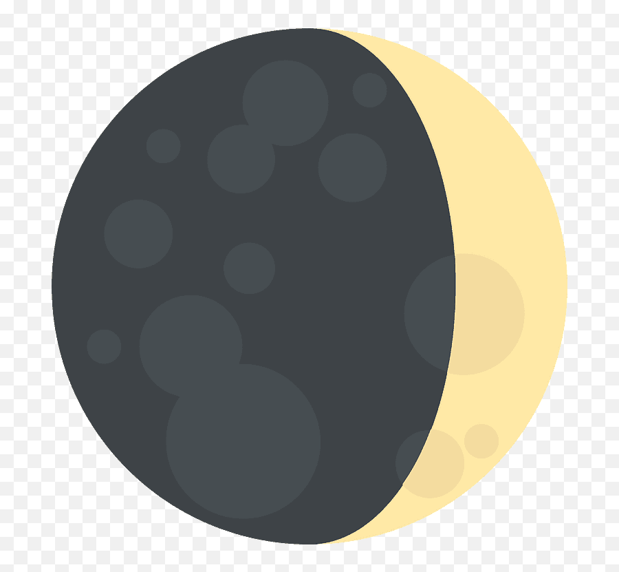 Waxing Crescent Moon Emoji Clipart - Full Moon,Crescent Moon Phases Emoji For Computer
