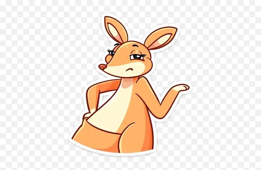 Kangaroo Whatsapp Stickers - Stickers Cloud Happy Emoji,Kangaroo Emoticon