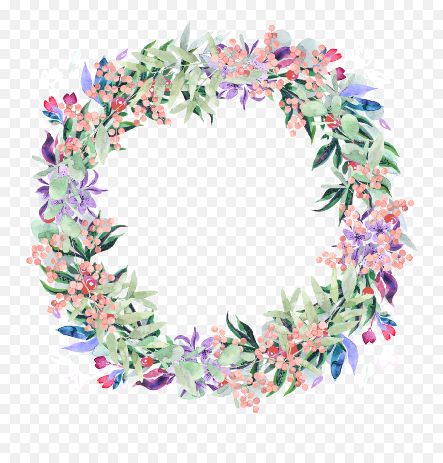 Greenery Wreath Png - Freshen Up Your Front Door With A Happy Birthday Topper Purple Emoji,Images Of Emojis Wreath