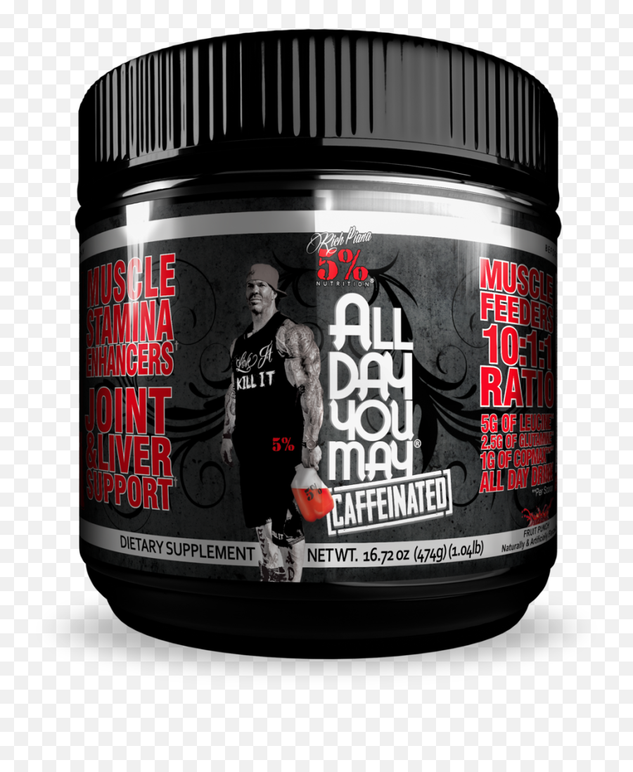 All Day You May Caffeinated Bcaa Recovery Drink U2013 Rich Piana - Nutrition All Day You May Emoji,Emoticons 