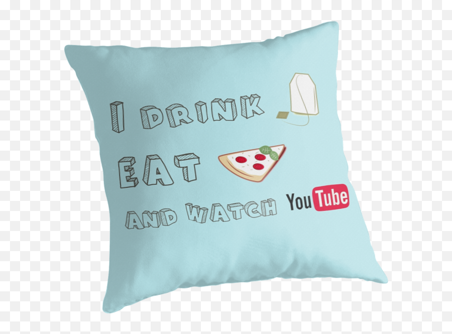 Tea Pizza And Youtube Pillow - New Broken Scene Emoji,Pizza Emoji Pillow