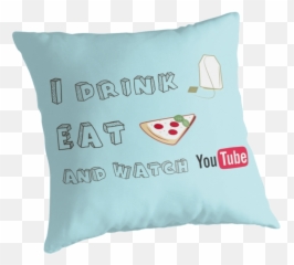 Tea Pizza And Youtube Pillow - New Broken Scene Emoji,Pizza Emoji Pillow