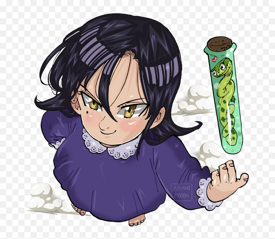 Merlin 7ds Sevendeadlysins Sticker By Firered - Nanatsu No Taizai Merlin Kid Emoji,Seven Deadly Sins Emoji