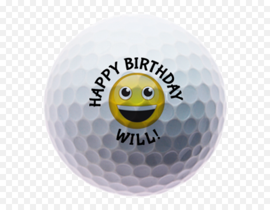 Download Personalised Smiley Face Happy - For Golf Emoji,Smiley Face On Golfball Emoticon