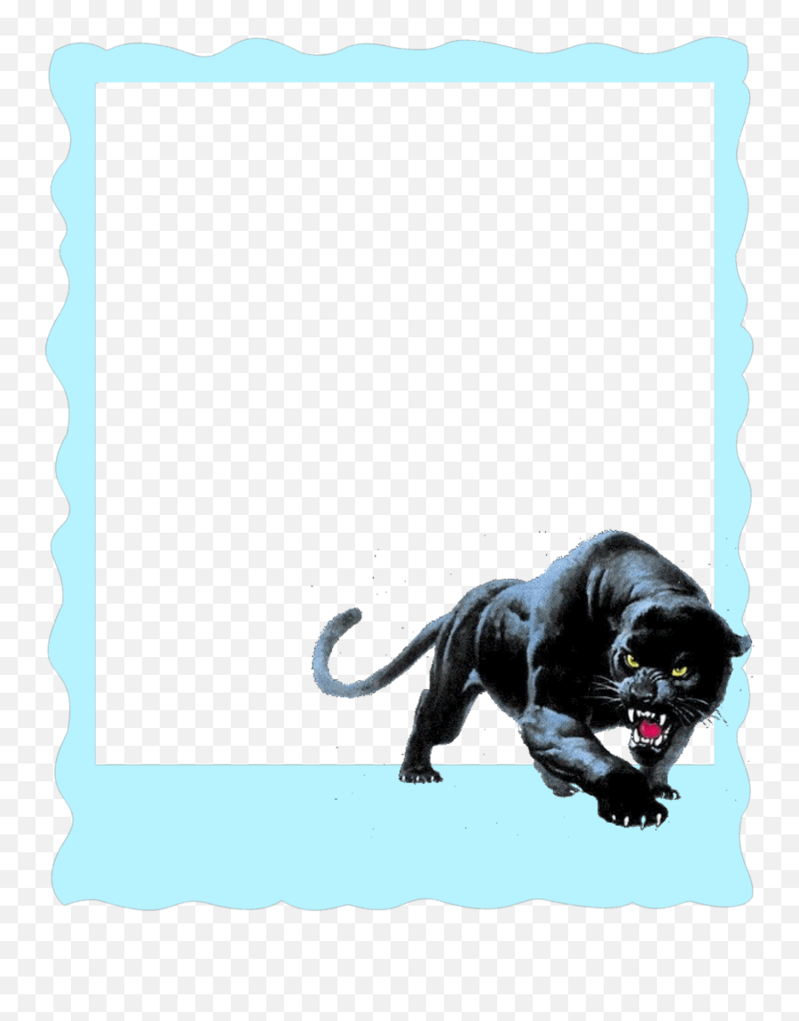 Mq Blue Panther Frame Frames Border Sticker By Marras - Black Panther Emoji,Panther Emoji