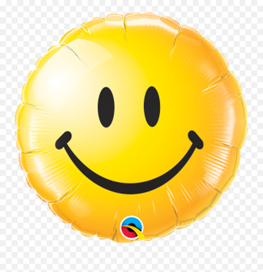 Greetings House - 18 Yellow Smiley Face Round Foil Qualatex Smiley Face Helium Balloon Emoji,B Emoticon