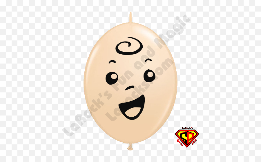 6 Inch Quick Link Baby Face Blush Balloons By Juan Gonzales Qualatex 50ct - Happy Emoji,Blushy Emoticon