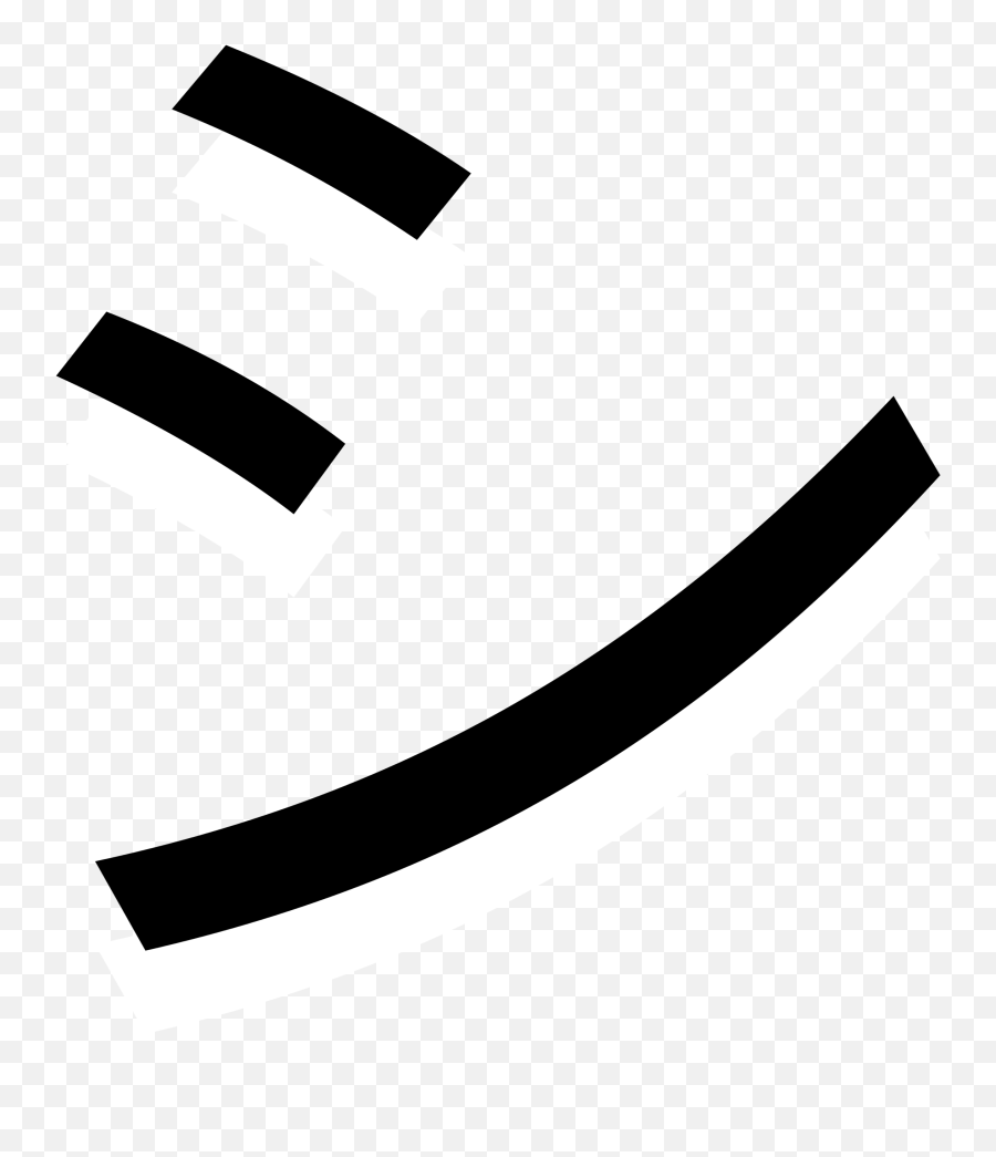 Text Black White Smile Sticker - Horizontal Emoji,Japanese Emoji Smile