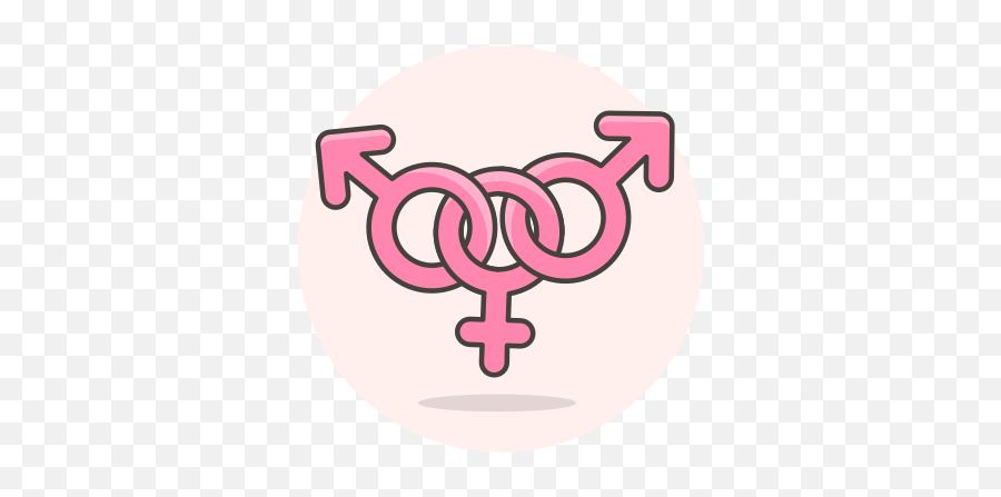 Bisexual Sign Free Icon Of Lgbt Illustrations - Masculino Y Femenino Vector Emoji,Bisexual Emoticon