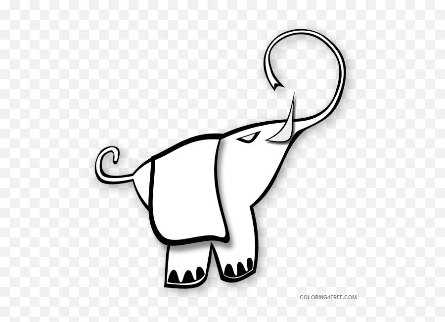 Black And White Elephant Coloring Pages Elephant Png - Language Emoji,Alf Emoji