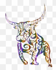 Bull Tribal Colorful Animal Throw Pillow Emoji,3d Bull Horn Face Emoticon