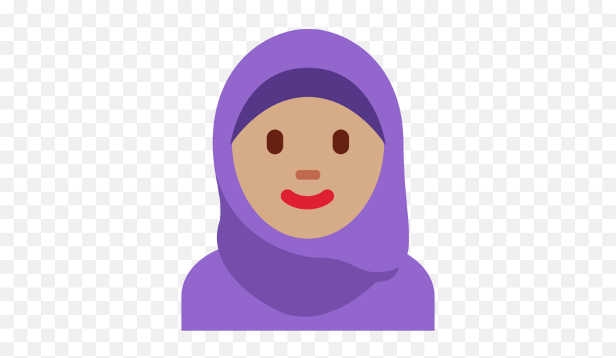 Woman With Headscarf With Medium Skin Tone Emoji,Purple Vamp Emoji
