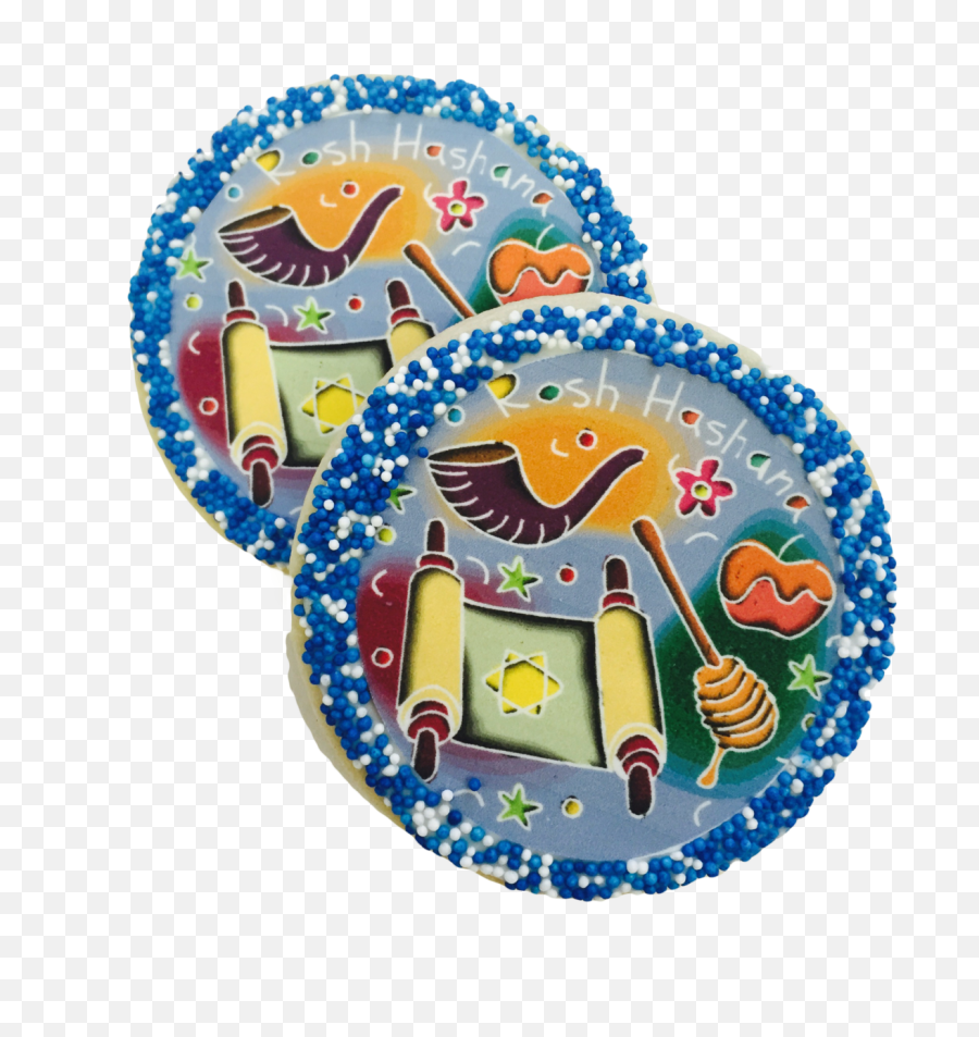 Rosh Hashanah Sugar Cookies With - Art Emoji,Rosh Hashanah Emoji