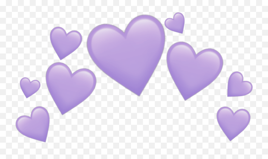 Freetoeditheart Lavender Lavenderheart Emoji Heartcrown - Lavender Heart Crown Png,Nba Emojis Download