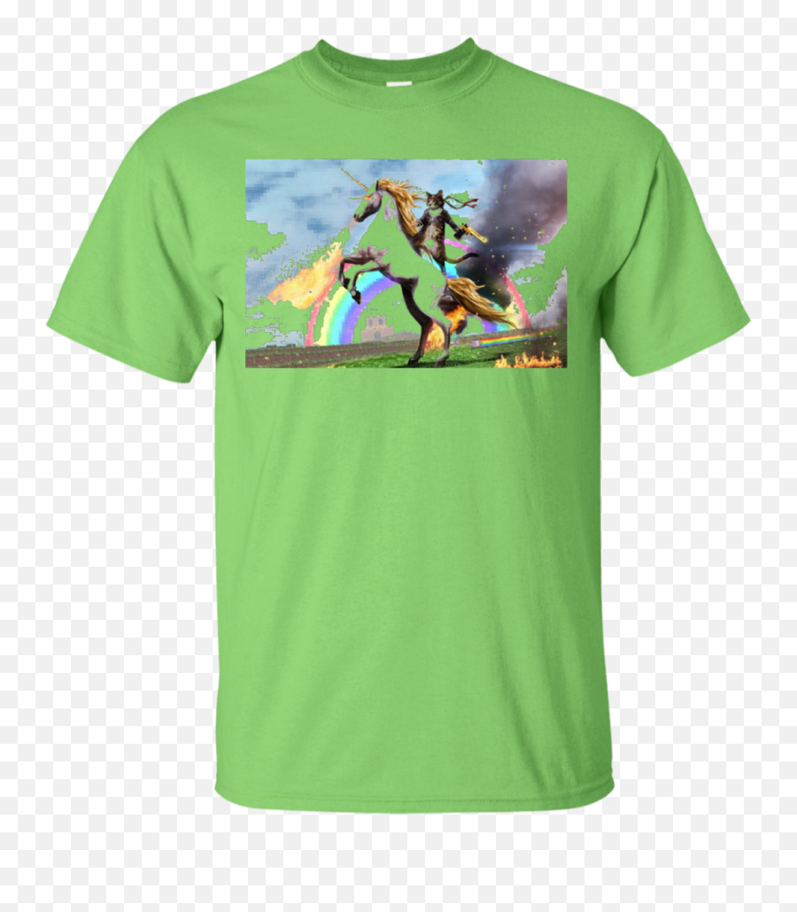 Cat Riding Fire Breathing Unicorn T - Can Show You Some Trash Shirt Emoji,Unicorn Emoji T Shirt