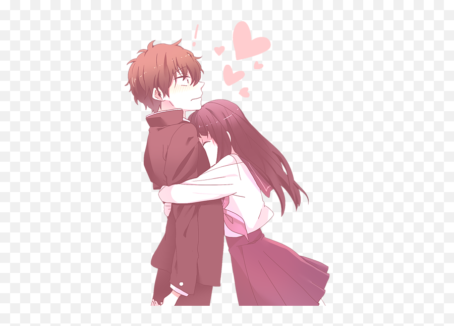Hugs And Love Gif - Anime Couple Hugging Emoji,Anime Hug Emoji