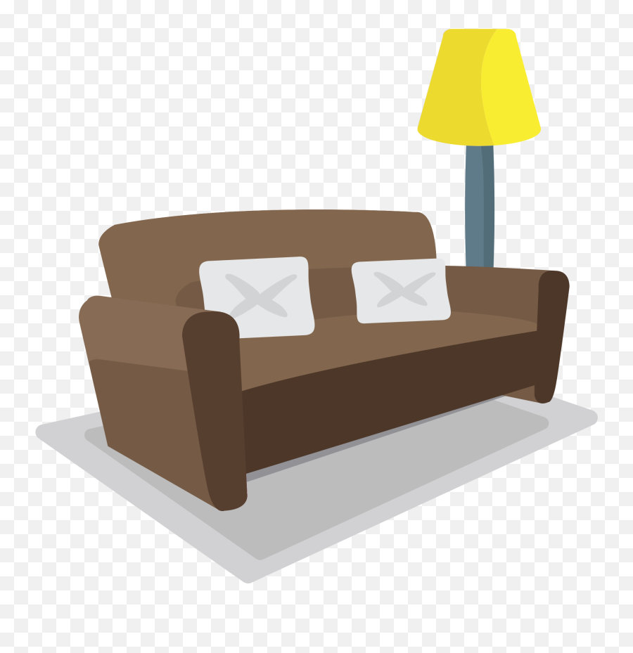 Couch And Lamp Emoji Clipart - Furniture Style,Emoji Furniture