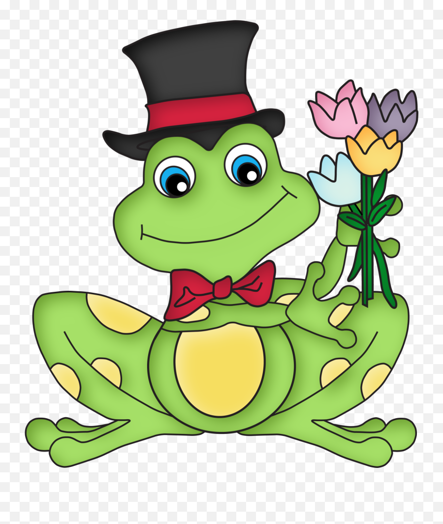 Frogs Clipart Hat Frogs Hat Transparent Free For Download - Cute Frog With A Top Hat Cartoon Emoji,Frog Emoji Hat