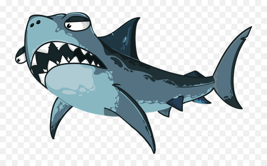 Cartoon Shark Clipart Free Download Transparent Png - Fish Predator Png Emoji,Shark Emoji