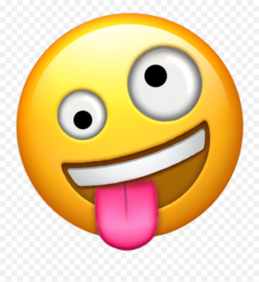 Download Free Png Emoticon Smiley Apple Iphone Emoji Free Hq - Crazy Face Emoji Png,Free Download Emoticons For Laptop