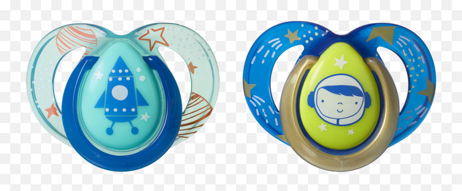 Tommee Tippee Closer To Nature Night Time Baby Pacifier 6 - 18mo U2013 2pk Colors U0026 Designs Vary Tomme Tippee Air Style Dummies Emoji,Nipple Emoticon