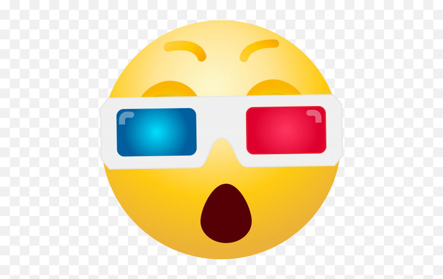 3d Glasses Emoticon Png Clip Art - 3d Glasses Emoji Iphone,Emoticons For Bulletin Boards