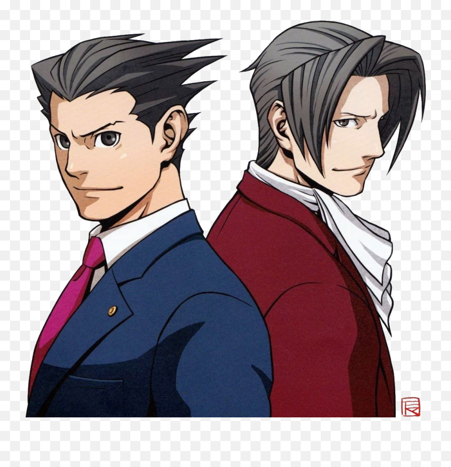 Ace - Phoenix Wright And Miles Edgeworth Emoji,Phoenix Wright Text Emoticons