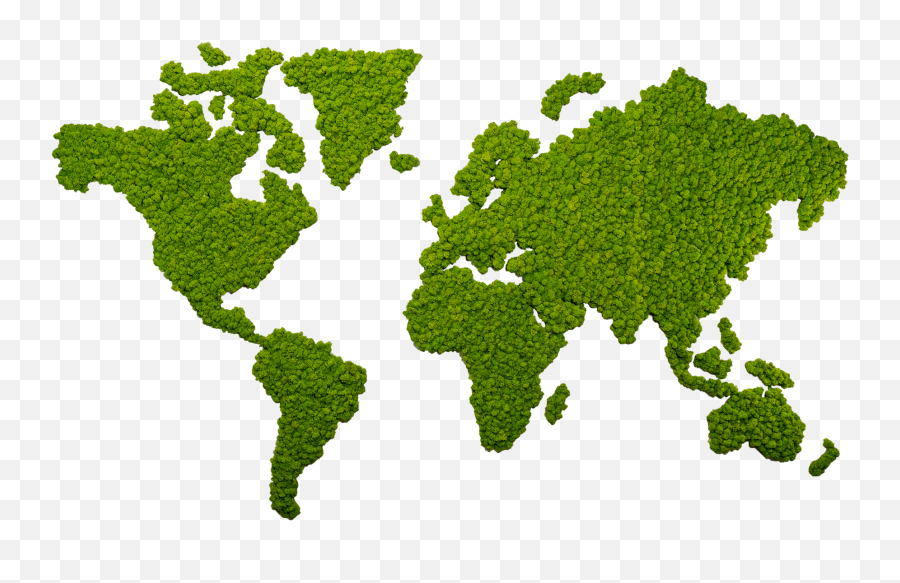 Moss World Map Original Moss Wall Art Forest Homes - Map Of The World With Moss Emoji,Nordic Emotions