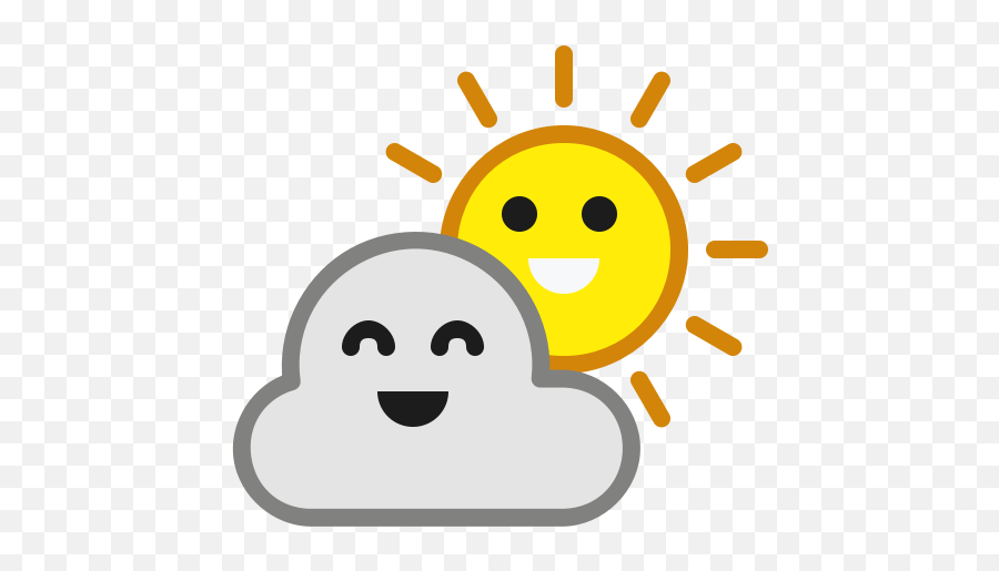 Cloudy Emoticon Happy Smiley Sun - National Chiang Memorial Hall Emoji,Cloudy Emoji