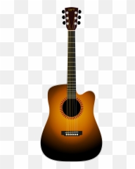 Musical Instrument Brown Black Acoustic Guitar Drawing Free - Musical Instruments Drawing Png Emoji,Emotions Rhyming With Guitar