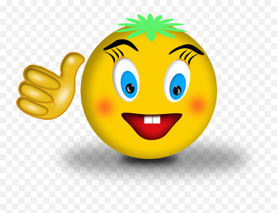 Cheerful Smile Smiley Tick Emoji,Blue Tick Emoji