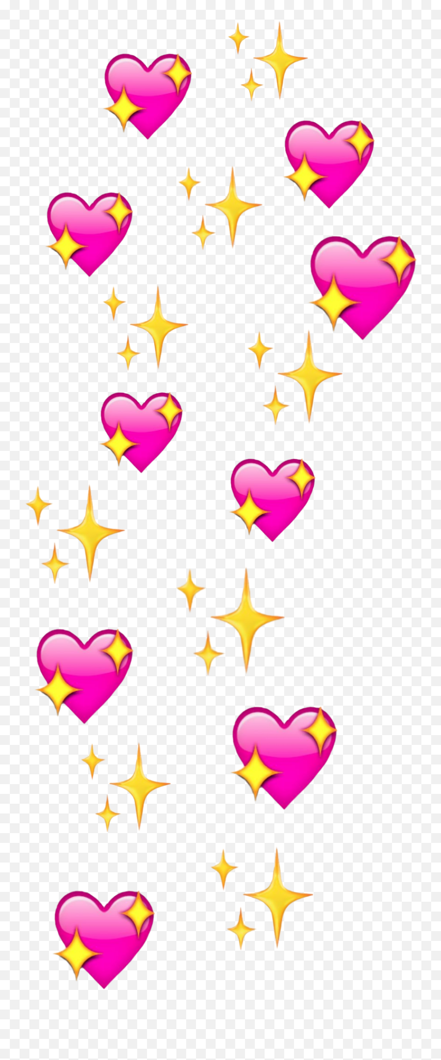 Hearts Heart Emoji Emoticon Stars - Emoji Heart Transparent Meme,Tumblr Emoticon Stars