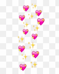 Hearts Heart Emoji Emoticon Stars - Emoji Heart Transparent Meme,Tumblr Emoticon Stars
