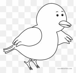 Flying Bird Printable Coloring4free - Cute Bird Clipart Black And White Emoji,Flying Bird Emoji