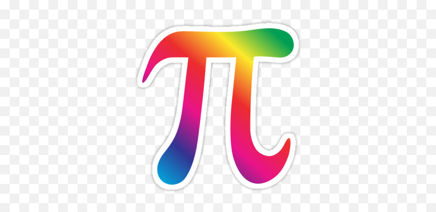 Colorful Pi Symbol Sticker - Pi Symbols Emoji,Pi Emoticon 128x128