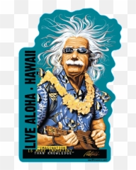 Shaka Brah Sticker - Einstein Surfer Emoji,Hawaiian Shaka Emoticon
