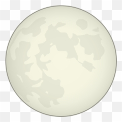 Full Moon Symbol - Full Moon Emoji,White Moon Emoji