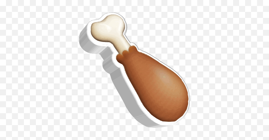 Chicken Legs Emoji Apple 1 - Gif Chicken Leg Piece,Chick Emoji