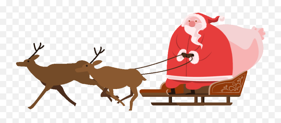 Buncee - Santa Claus Emoji,Xmas Blinking Reindeer Emoticon