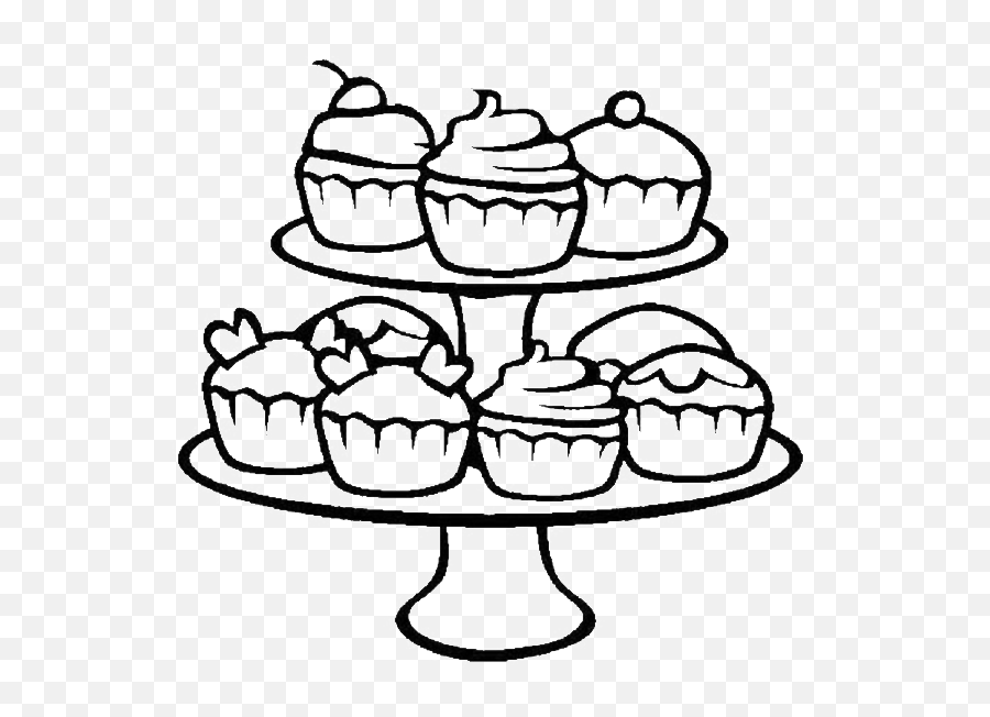Cupcake Colouring Sheets Cupcake - Coloring Pages For Kids Cupcake Emoji,Muffin Emoji