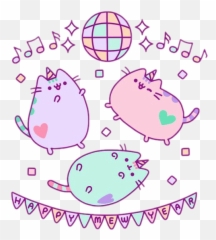 Party Items Sticker Challenge - Pusheen The Cat Emoji,Emoji Party Supplies