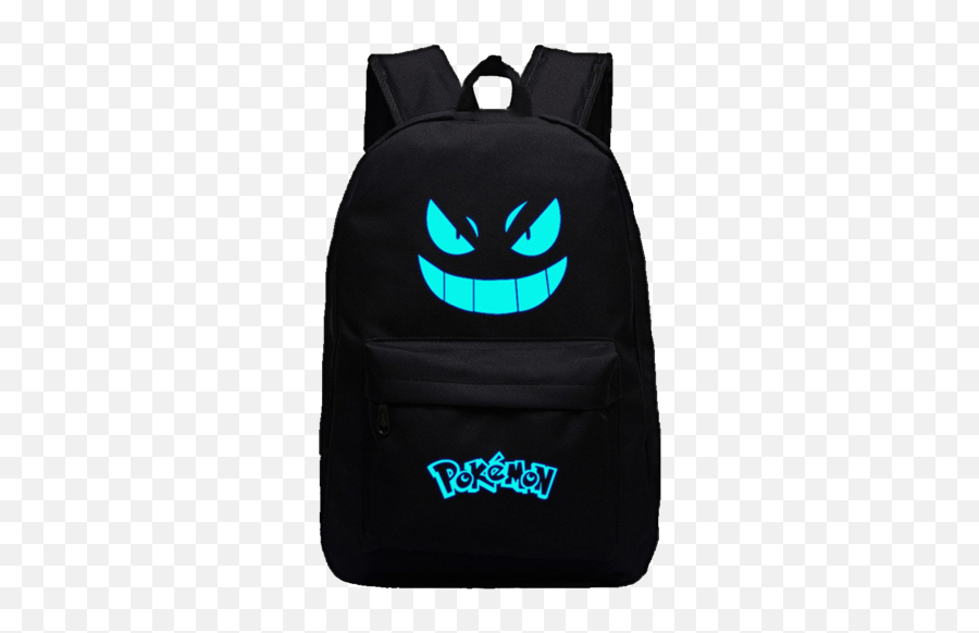 Glowing Gengar Backpack Colors - Pokemon Glow In The Dark Backpack Emoji,Emoji Backpack For Boys