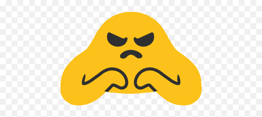 Emoji Crosses Arms Gif - Theblobsliveon Mad Headshaking Gif Bobble Wobble Discord Emoji,Angry Eyes Emoji
