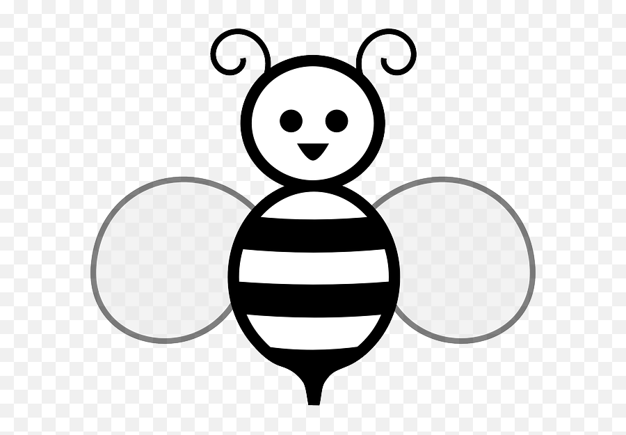 Honey Bee Wasp Bee - Black And White Clip Art Bee Emoji,Unicorn Emoji Tinder